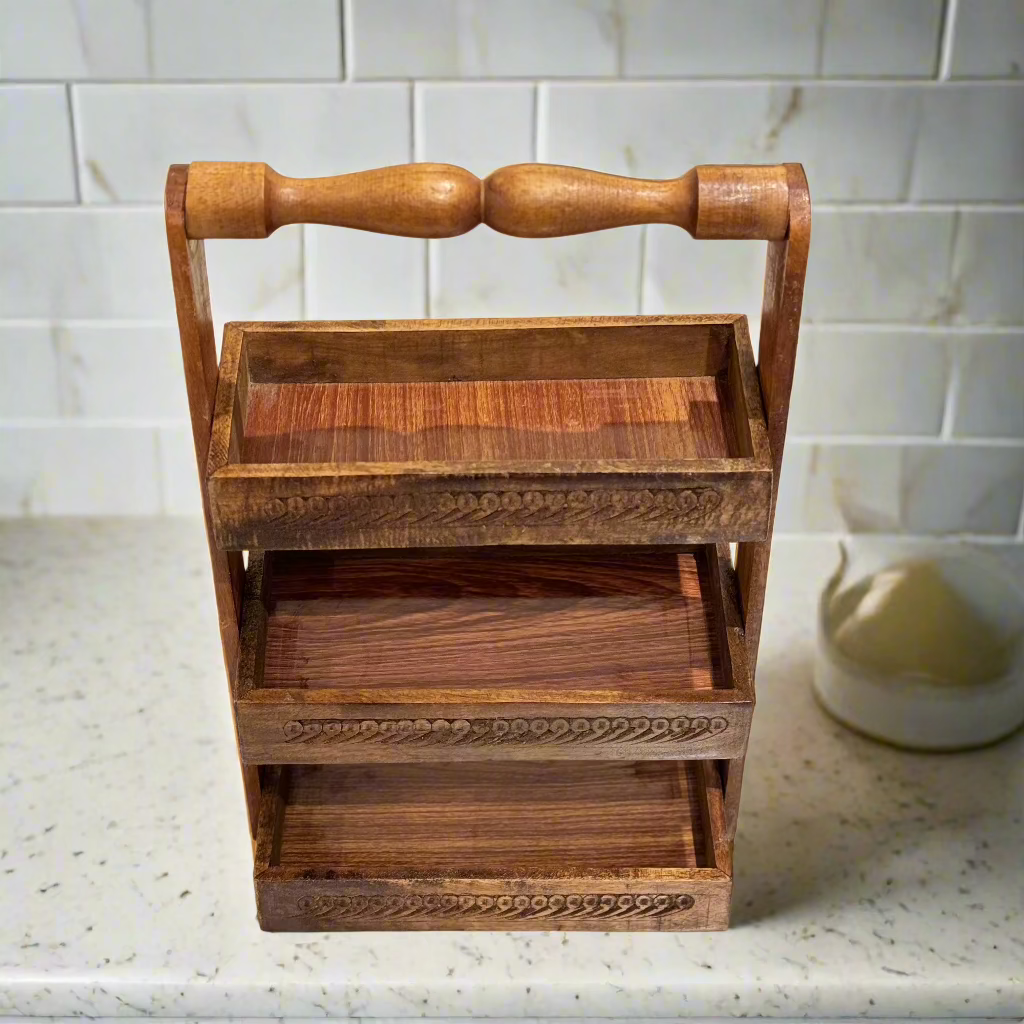Handcrafted Wooden Spoon Rack