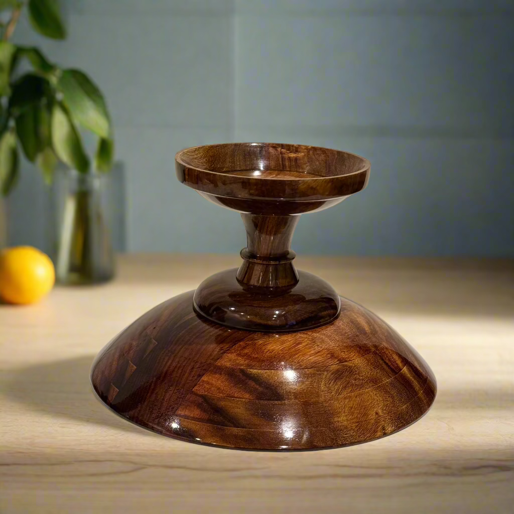 Handcrafted Wooden Fruit Bowl (Rose Wood)