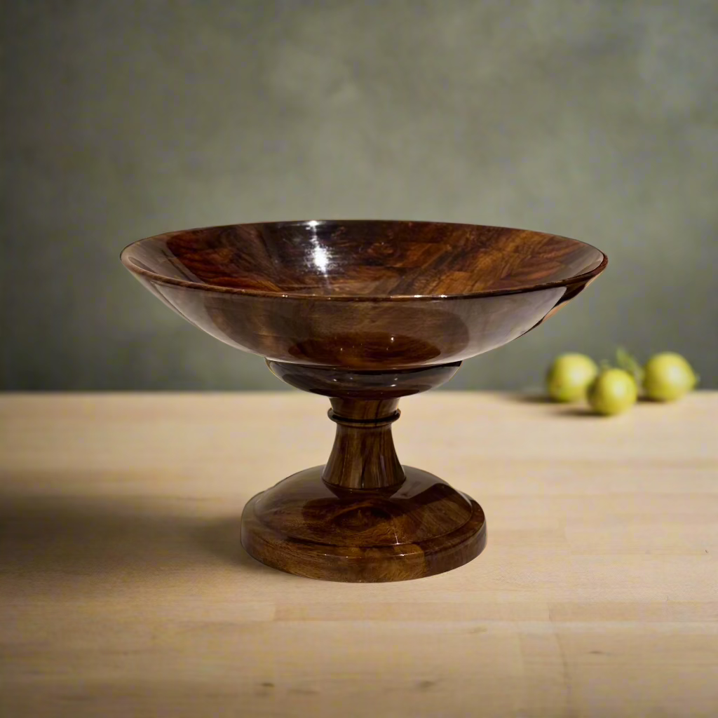 Handcrafted Wooden Fruit Bowl (Rose Wood)