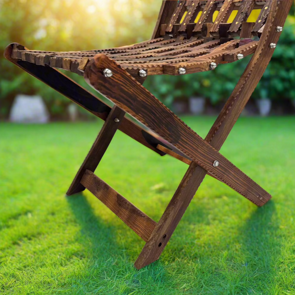 Handcrafted Wooden Foldable Chair
