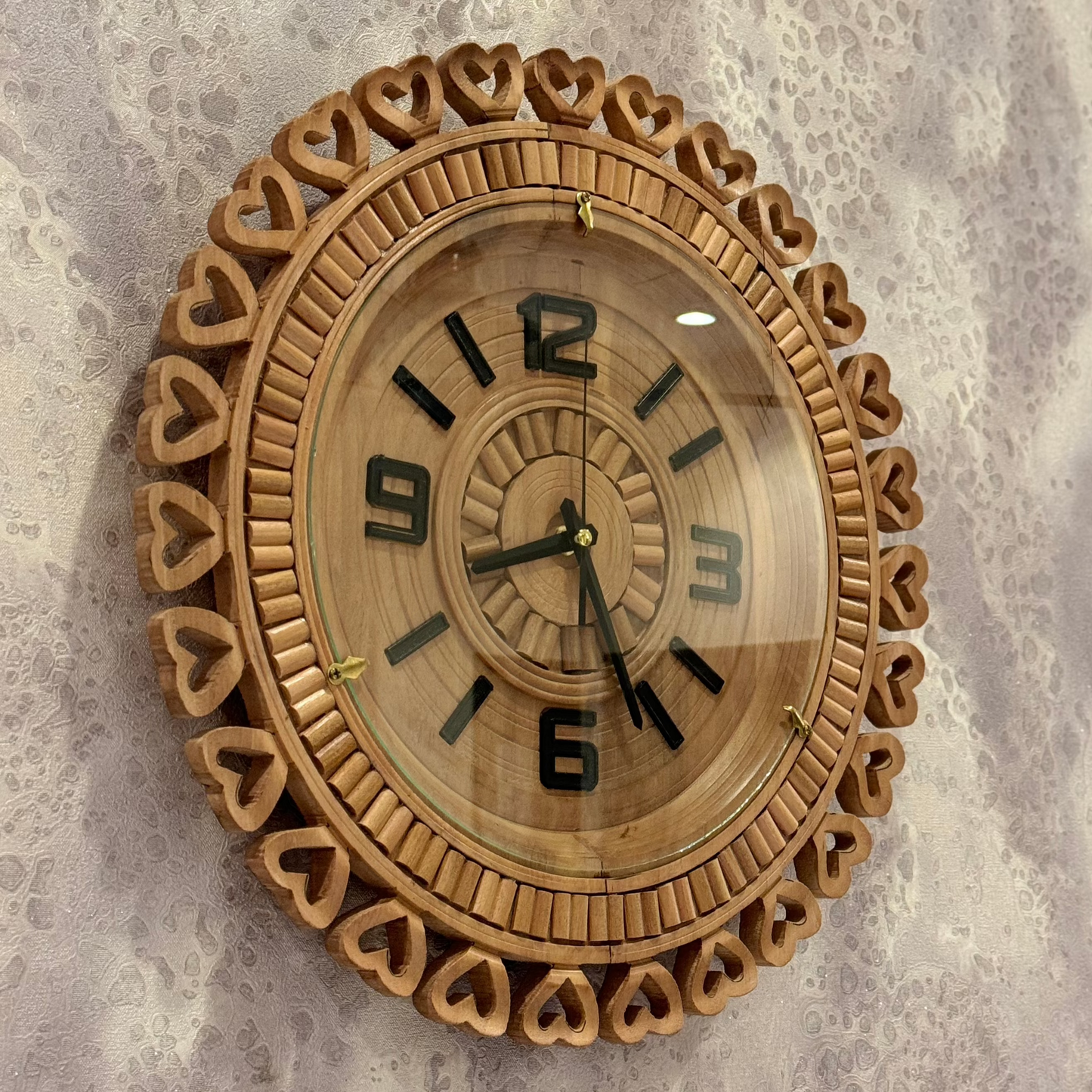 Handcrafted Heartland Wooden Wall Clock