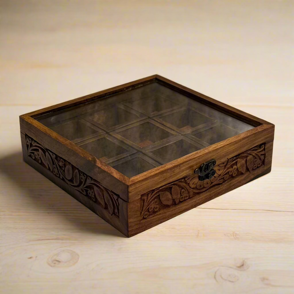 Handcrafted Wooden Spice Box