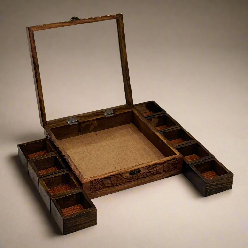Handcrafted Wooden Spice Box