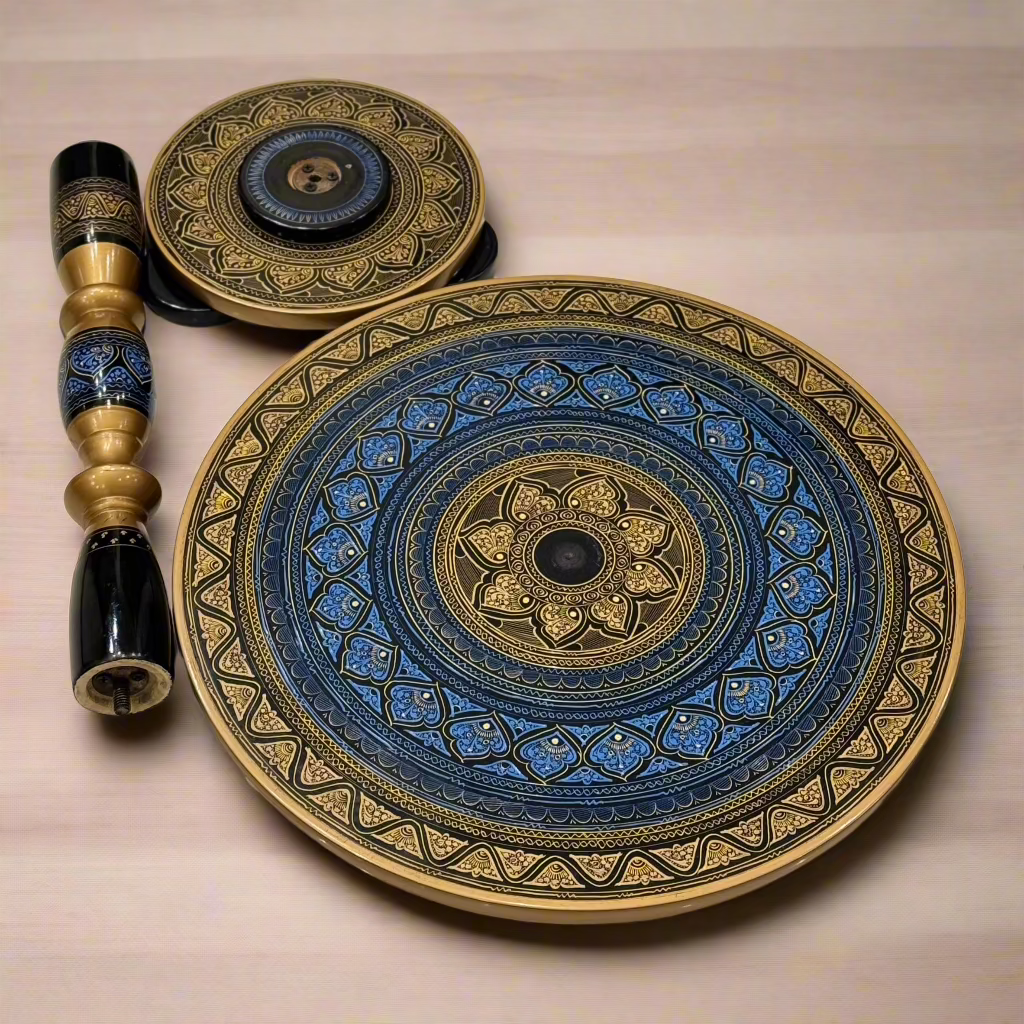Handcrafted Wooden Table with Naqshi Art
