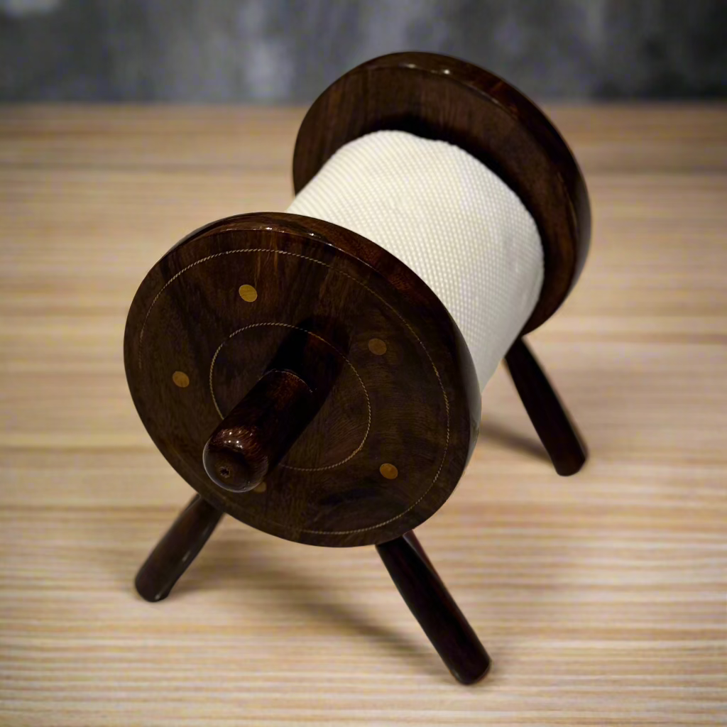 Handcrafted Wooden Tissue Roll Holder