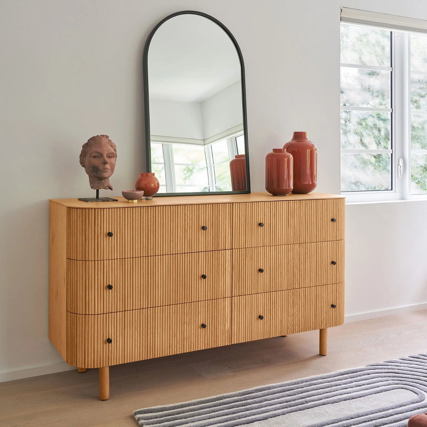 Arched Wall Hanging Mirror