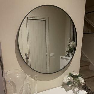 Round Wooden Mirror