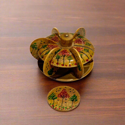 Handcrafted Wooden Tea Mat Set