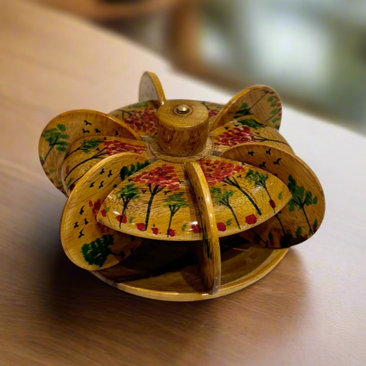 Handcrafted Wooden Tea Mat Set
