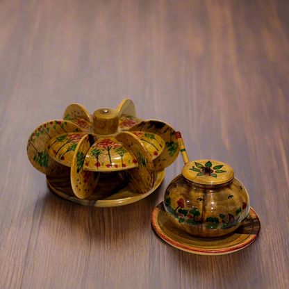 Handcrafted Wooden Tea Mat Set