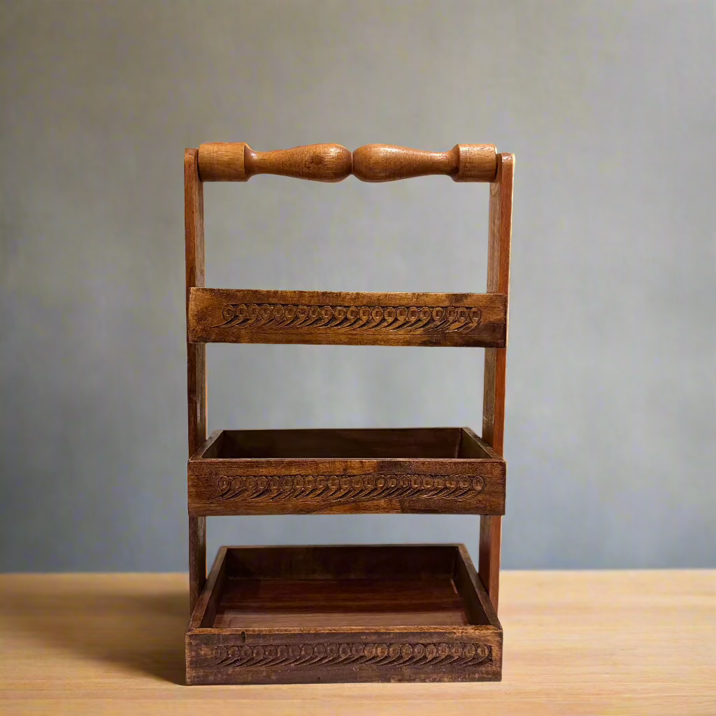 Handcrafted Wooden Spoon Rack
