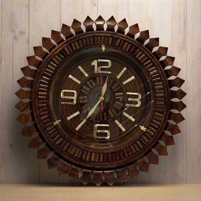 Handcrafted Majestic Wooden Wall Clock