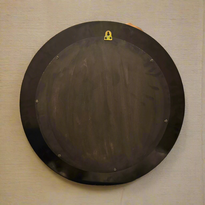 Round Wooden Mirror With Naqshi Art