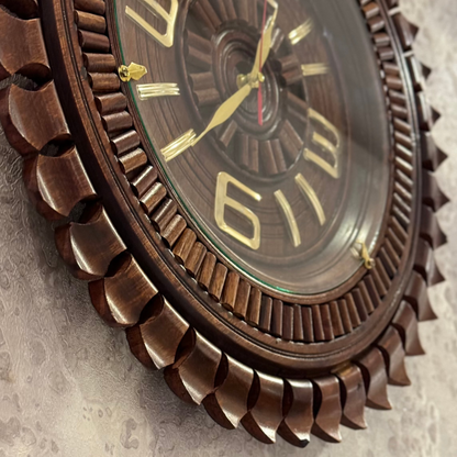 Handcrafted Majestic Wooden Wall Clock
