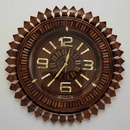 Handcrafted Majestic Wooden Wall Clock