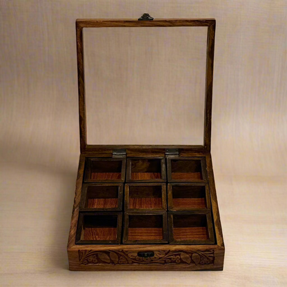 Handcrafted Wooden Spice Box