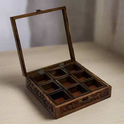 Handcrafted Wooden Spice Box