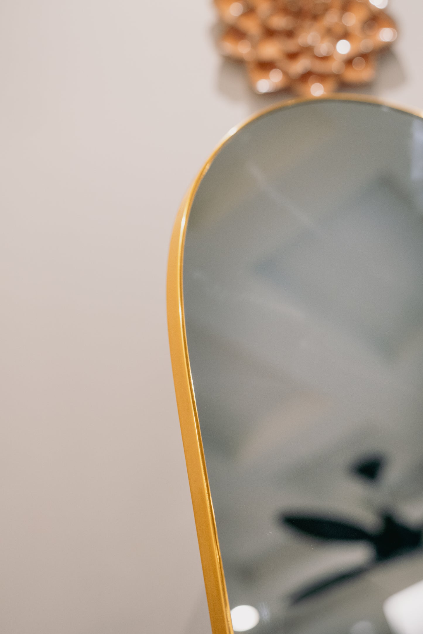 Pine Wood Arched Mirror | Wooden Mirror With Stand